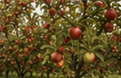 Apple orchard beside Shanoule cabin on Beaver Island